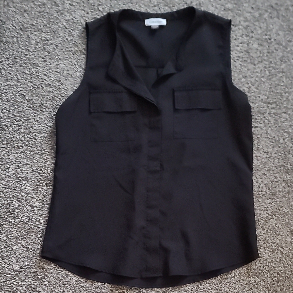 Calvin Klein Black Sleeveless Blouse